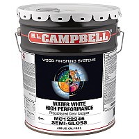 ML Campbell Semi-Gloss HP WW Clear Topcoat Pre-Cat Lacquer, 5 Gallon - MC122246-20