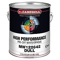 Lacque pré-catalysée haute performance à séchage rapide non-jaunissante ML Campbell blanche/opaque mat, 1 quart MW122642-14