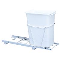 RV-12PB Single 35 Quart Bottom Mount Waste Container 3/4 Extension White Rev-A-Shelf RV-12PB