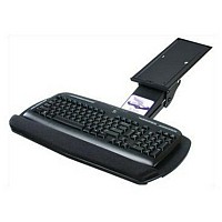 Keyboard Arm and Tray with Palm Rest Black Knape and Vogt SD-12