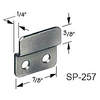 Strike Plate for Double Door Locks Nickel Compx SP-257