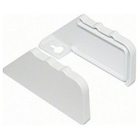 Rev-A-Shelf ST-97-11-4 Bulk-40 Pairs, White Polymer End Caps &amp; Screws for 6551 Series Sink Tip-Out Trays