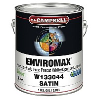 Lacque pré-catalysée sans formaldéhyde ML Campbell EnviroMax pigmentée blanche/opaque satiné 1 gallon W133044-16