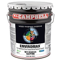 Lacque pré-catalysée sans formaldéhyde ML Campbell EnviroMax pigmentée blanche/opaque satiné 5 gallons W133044-20