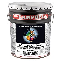 Lacque nitrocellulosique faible en formaldéhyde sans PADs ML Campbell MagnaMax pigmentée satinée, 5 gallons W29714-20