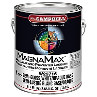 Lacque nitrocellulosique faible en formaldéhyde sans PADs ML Campbell MagnaMax pigmentée semi-lustrée, 1 gallon W29716-16