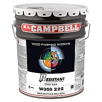 Vernis post-catalysé haute performance ML Campbell Resistant transparent satiné, 5 gallons W358222-20