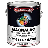Lacque nitrocellulosique faible en formaldéhyde ML Campbell Magnalac pigmentée satinée, 1 gallon W36514-16