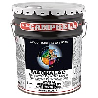 Lacque nitrocellulosique faible en formaldéhyde ML Campbell Magnalac pigmentée satinée, 5 gallons W36514-20