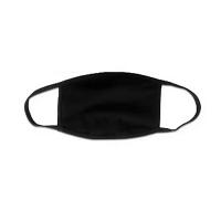 2 Layer Black Cotton Face Mask No Filter Pocket Bulk-10 Masks Wurth 0899121140961 1